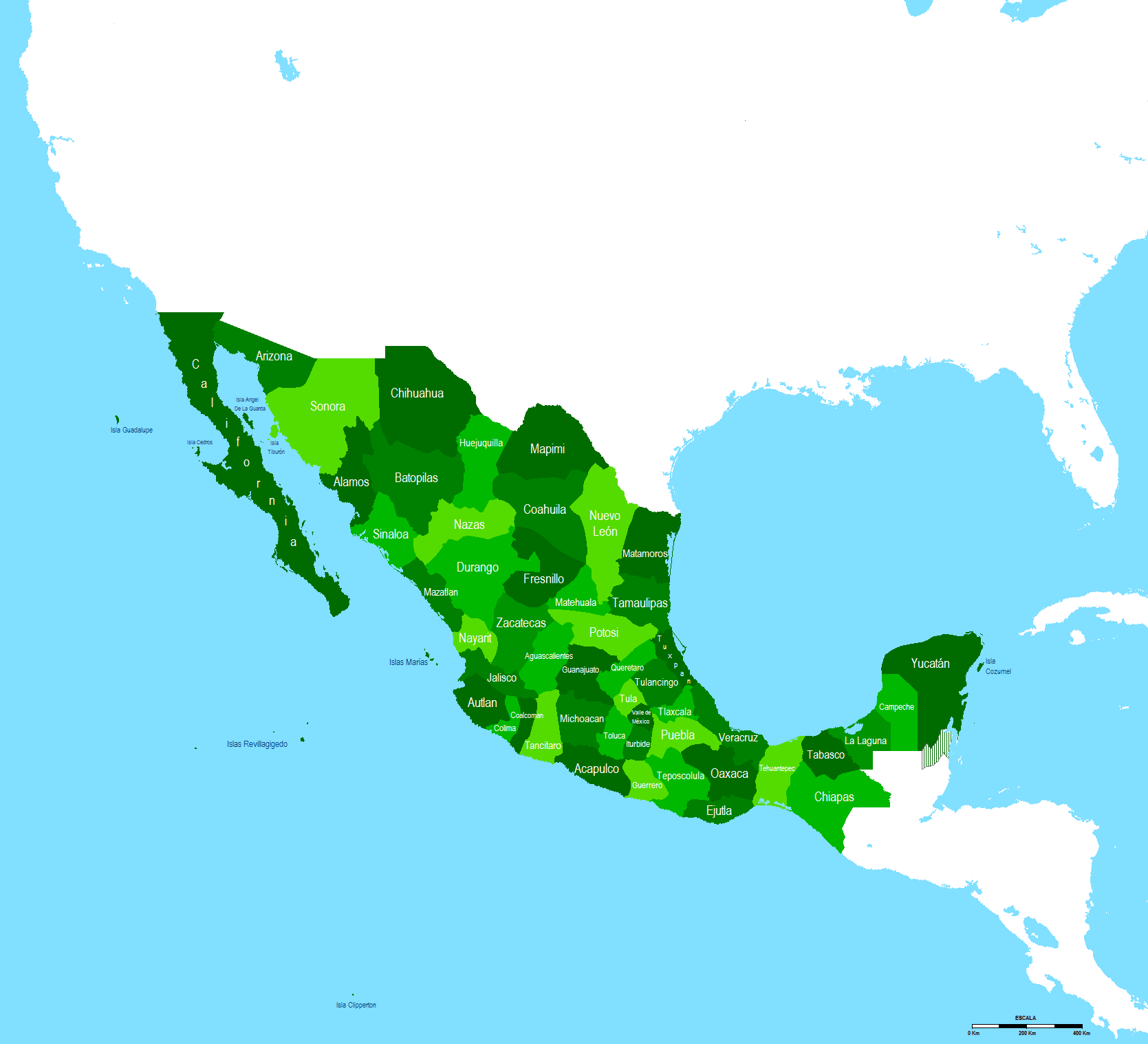 Departamentos del Segundo Imperio Mexicano